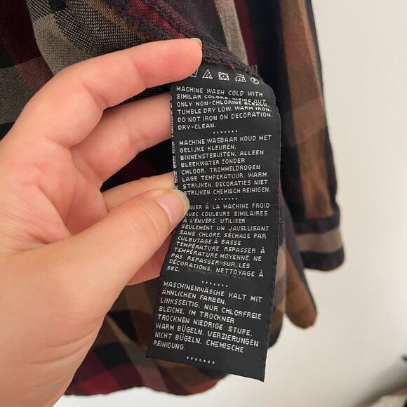 Harley Davidson Heavyweight Long Sleeve Flannel Embroidered Back Graphics Sz xL - Picture 7 of 7